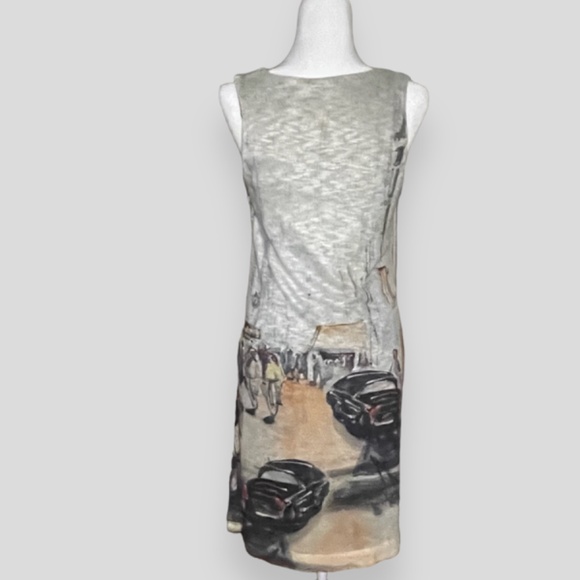 Vintage Inoah Sleevelss Graphic Dress Midi Length Dress Size Medium - Picture 5 of 7